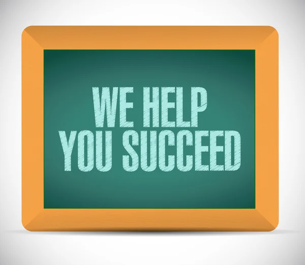 We help you succeed board sign — Stock Photo, Image