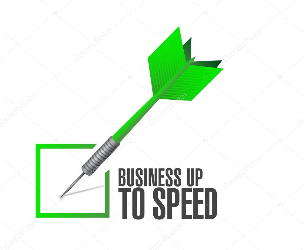 business up to speed check dart sign