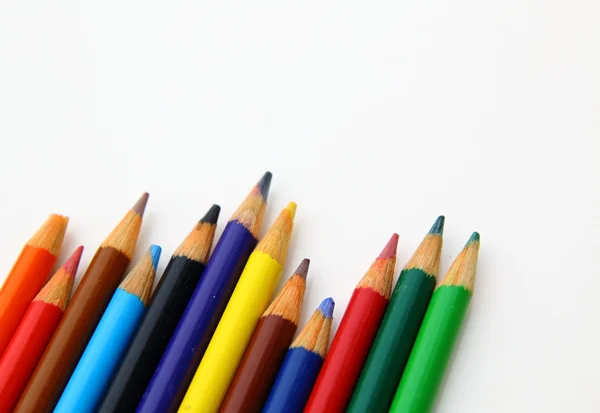 색연필의 철저 한 배경 — 스톡 사진