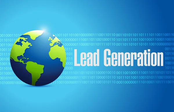 Lead generation globe sign illustration design — Stock Photo, Image