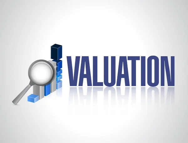 Valuation business graph illustration design — Stock Photo, Image