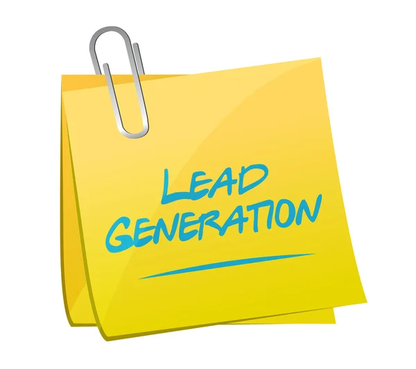 Lead generation memo post illustration design — Stock Photo, Image