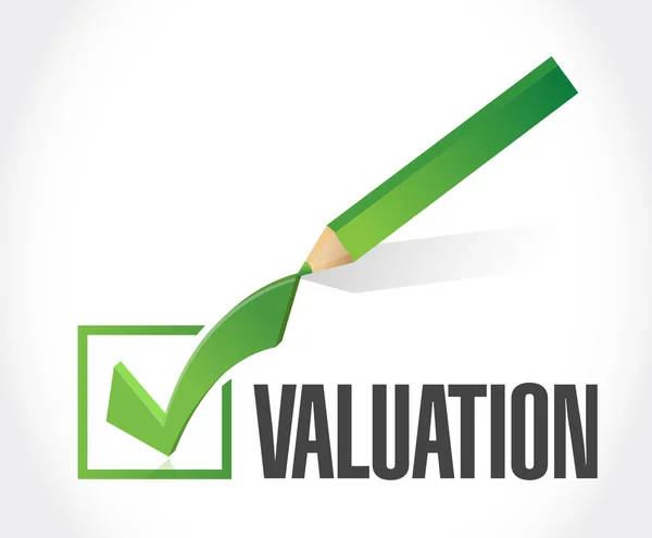 Valuation check mark illustration design — Stock Photo, Image