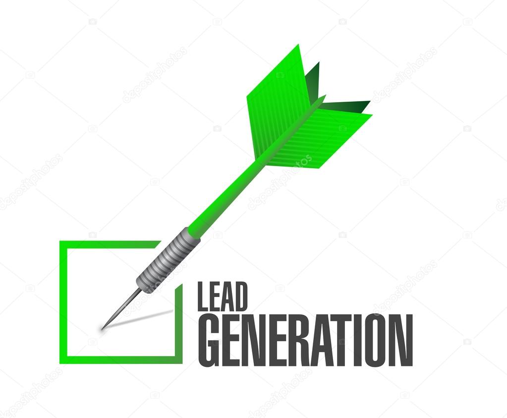 lead generation check dart illustration design