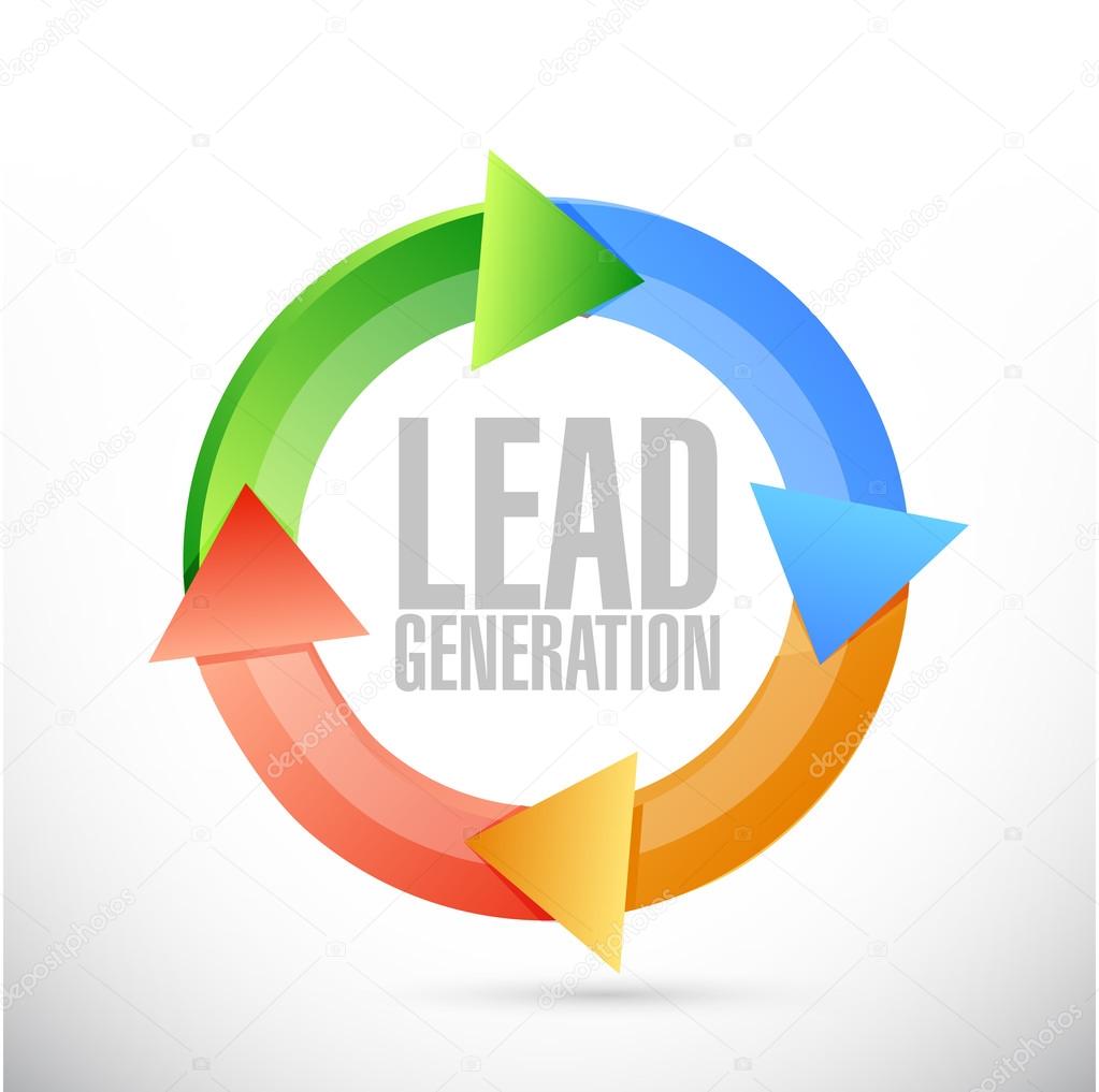 lead generation cycle sign illustration