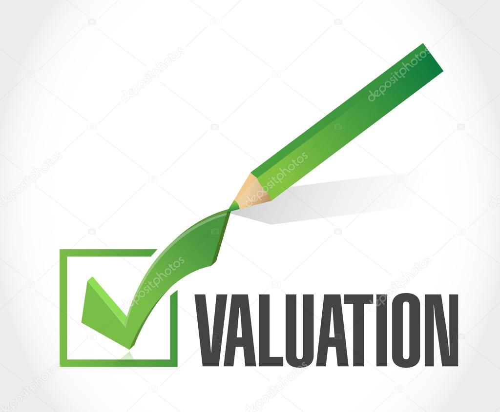 valuation check mark illustration design