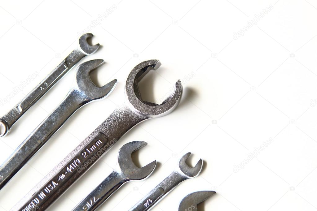 Mechanic tools set isolated 