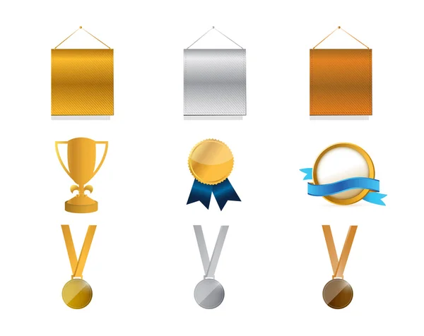 Awards concept pictogram set illustratie — Stockfoto