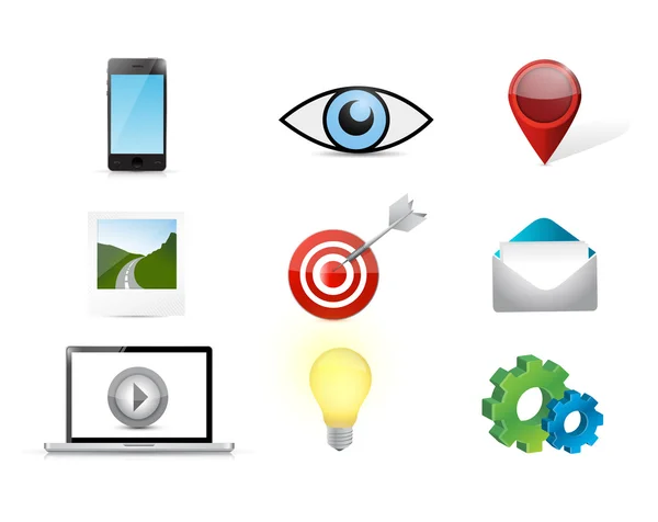 Digital marketing concept icon set — Stock Photo, Image
