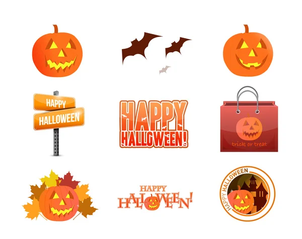 Halloween Ikonuppsättning konceptet illustration — Stockfoto