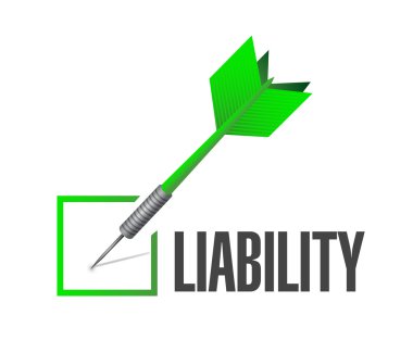 liability check dart illustration design clipart