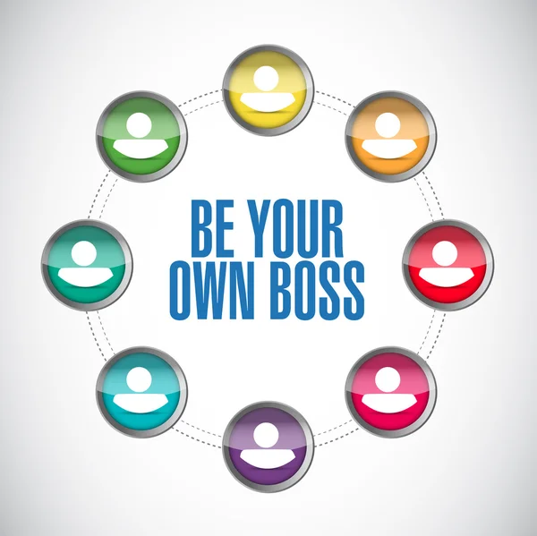 Be your own boss people diagram — Stock Photo, Image