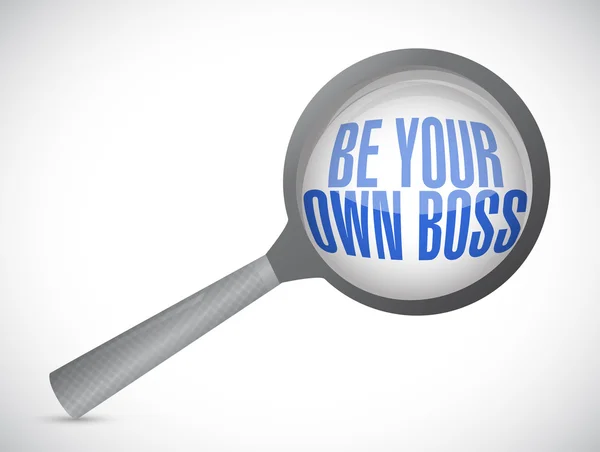 Be your own boss magnify illustration — Stock Photo, Image