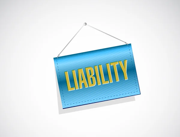 Liability hanging banner illustration design — Stock Photo, Image