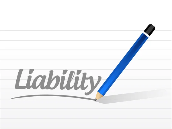 Liability message sign illustration — Stock Photo, Image