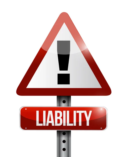 Liability warning sign illustration design — Stock Photo, Image