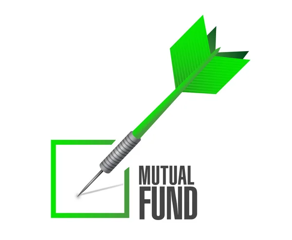 Mutual fund check dart illustration design — Stock Photo, Image