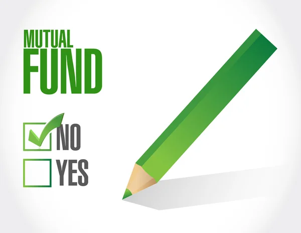 No mutual fund check mark illustration — Stock Photo, Image