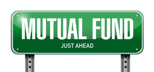Mutual fund road sign illustration design — Stock Photo, Image