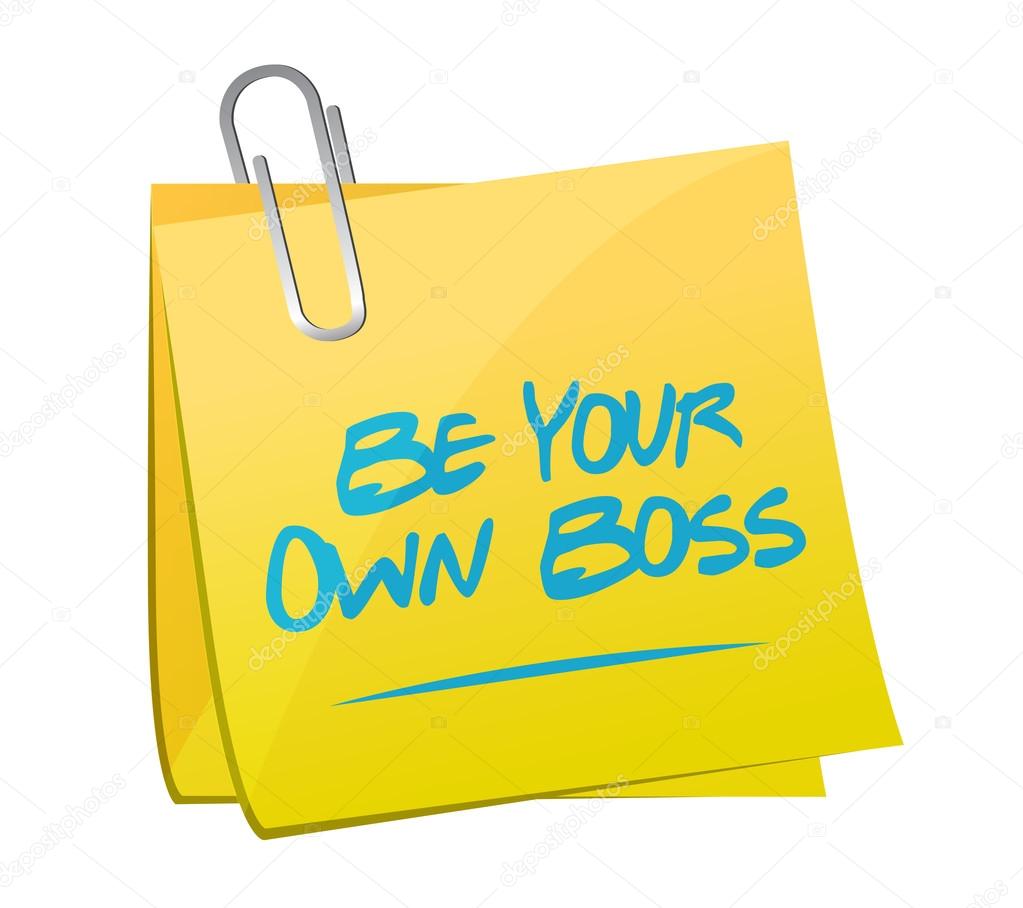 be your own boss memo post illustration design