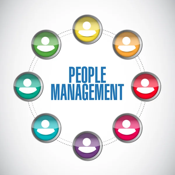 People Management Menschen Diagramm Illustration — Stockfoto