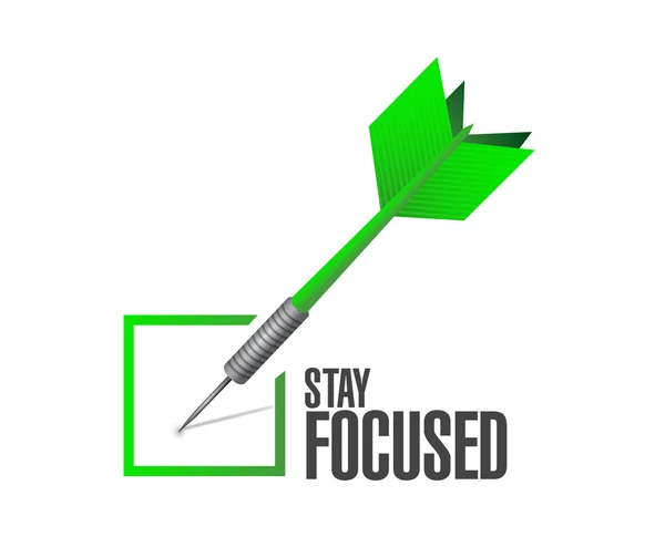 Stay focused check dart illustration — Stock Photo, Image