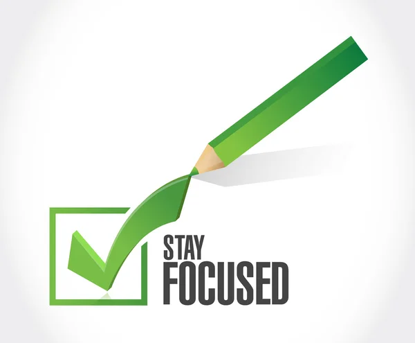 Stay focused check mark illustration — Stock Photo, Image