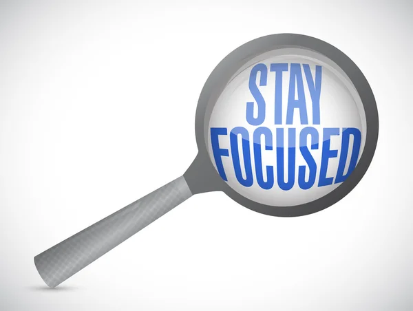 Stay focused magnify illustration design — Stock Photo, Image