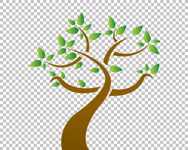 Tree over a blank design layer illustration — Stock Photo, Image