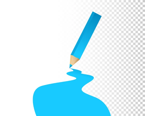 Blue color pencil over a blank — Stock Photo, Image