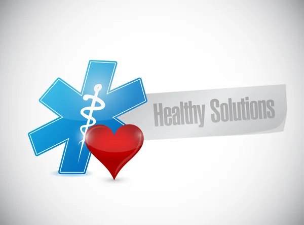 Healthy solutions medical sign illustration — Stock Photo, Image