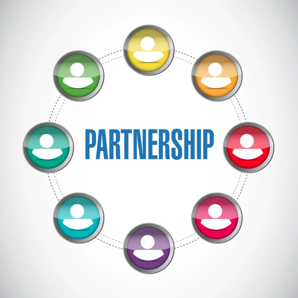 Partnership team diagram illustration design — Stock Photo, Image