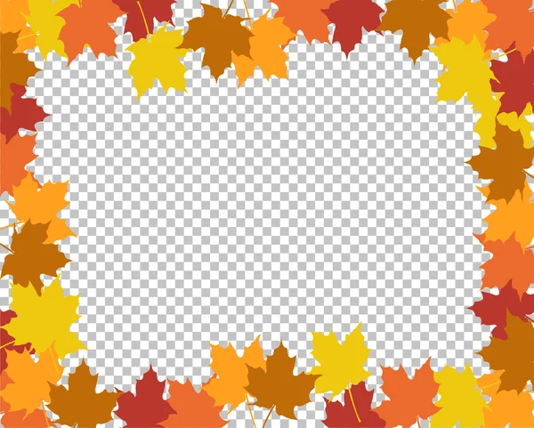 Autumn border leaves over a blank — Stock Photo, Image