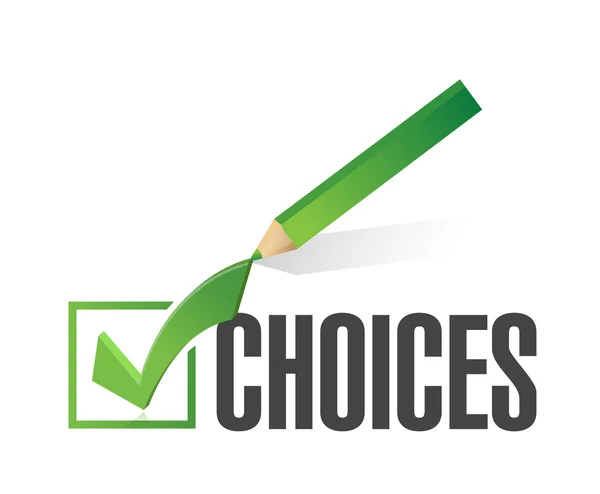 Choices check mark concept illustration design — Stock Photo, Image