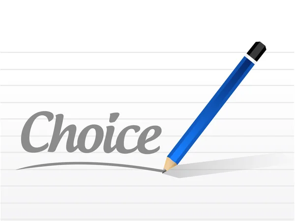 Choice message sign concept illustration — Stock Photo, Image