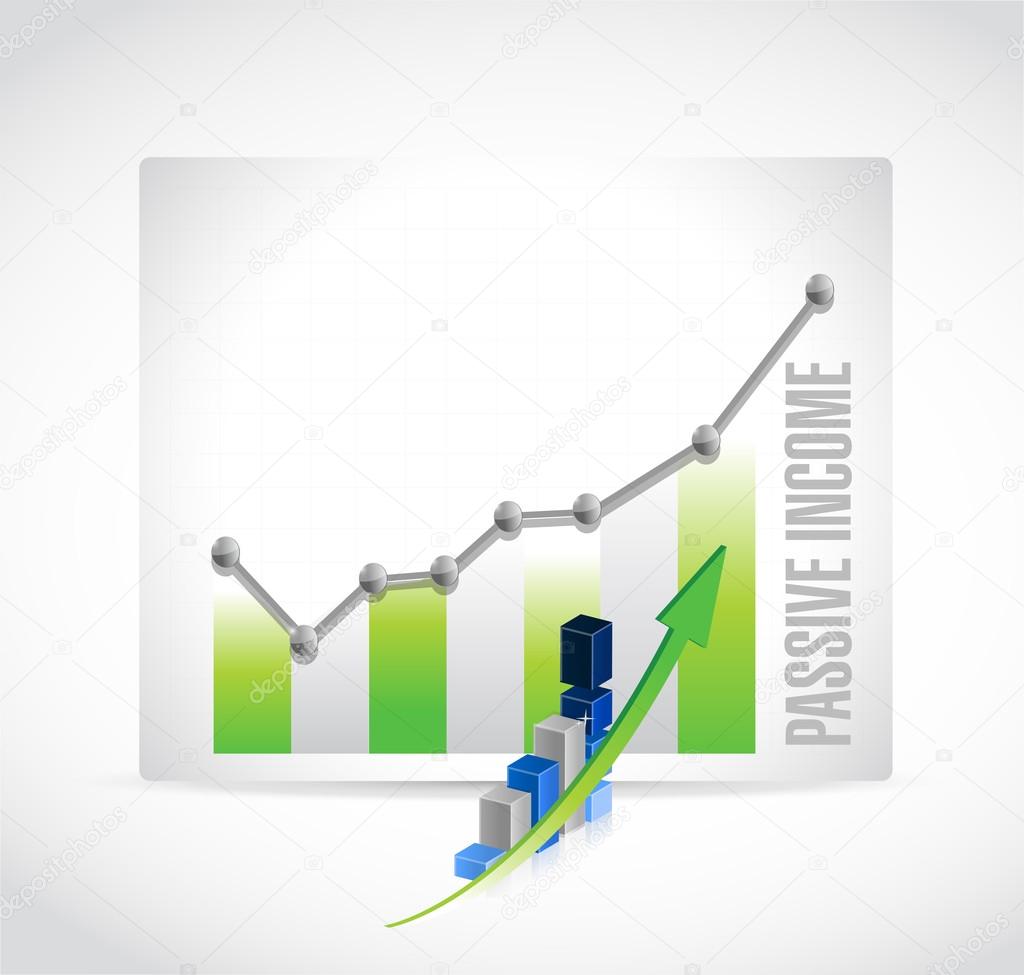 passive income business graph concept illustration