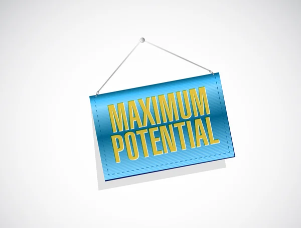 Maximum potential hanging banner sign concept — Stock Photo, Image