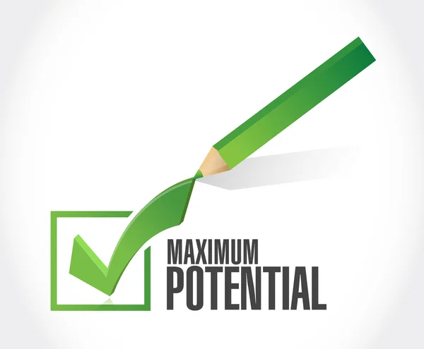 Maximum potential check mark sign concept — Stock Photo, Image