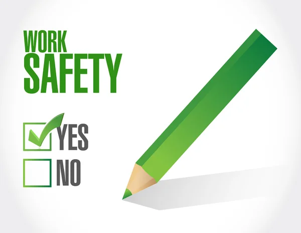 Work safety check mark sign concept — Stock Photo, Image