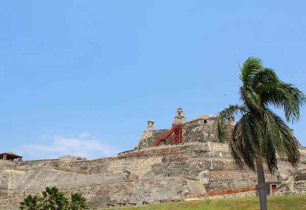 Castillo San Felipe fästning i Cartagena, Colombia. — Stockfoto