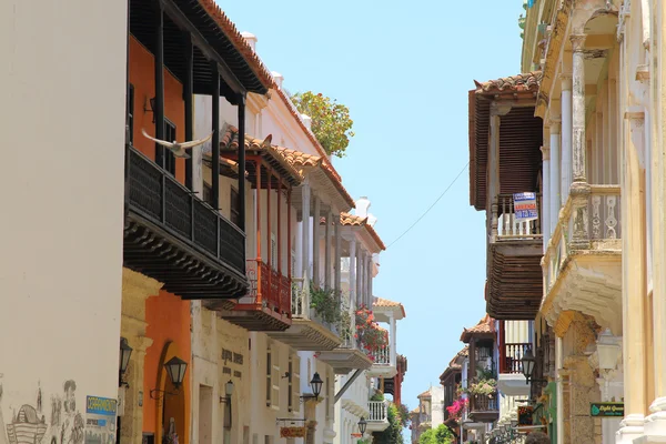 Colonial Balconies, Cartagena de Indias, Colombia — Stock Photo, Image