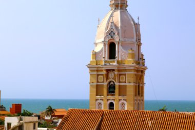  Katedralde İspanyol koloni şehri Cartagena, Kolombiya