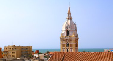  Katedralde İspanyol koloni şehri Cartagena, Kolombiya