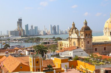Cartagena, Kolombiya tarihi merkezinin görünümü