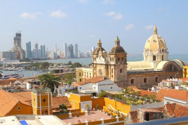 Cartagena, Kolombiya tarihi merkezinin görünümü
