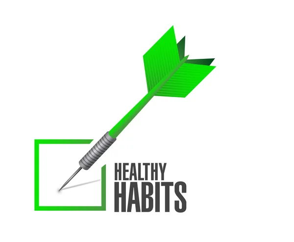 Hábitos saludables comprobar concepto de dardos —  Fotos de Stock