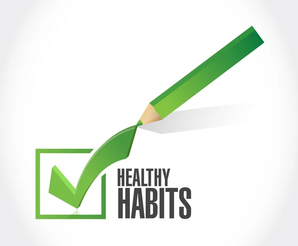 Healthy habits check sign concept — Stock Photo, Image