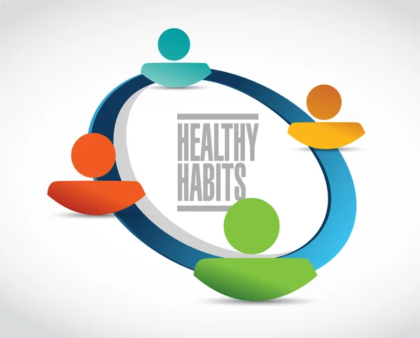 Healthy habits cycle sign concept — Stock Photo, Image