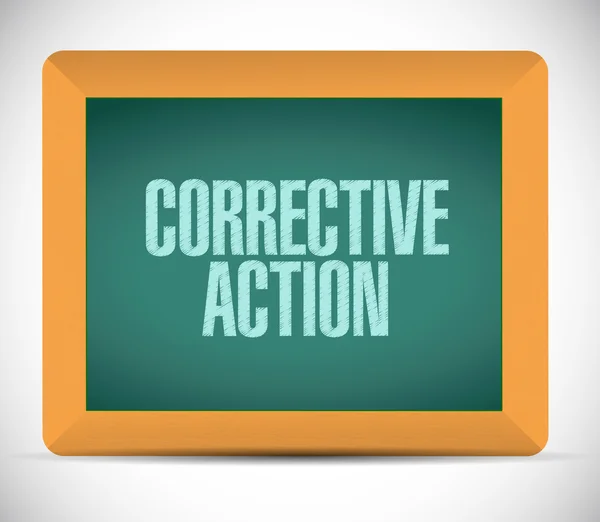 Corrective action board sign illustration — Stock Photo, Image