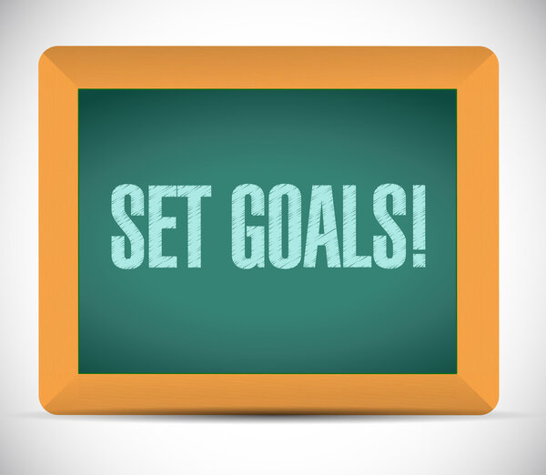 set goals board sign concept illustration design